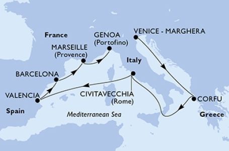 9 дни Италия, Гърция, Испания, Франция