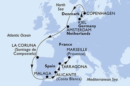 11 дни Германия, Дания, Нидерландия, Испания, Франция