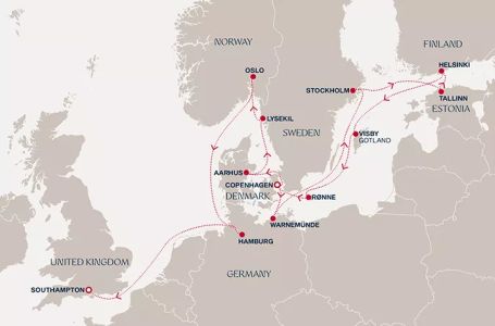 16 дни Дания, Германия, Швеция, Естония, Финландия, Норвегия, Великобритания