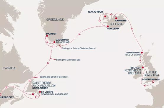 19 дни Великобритания, Ирландия, Исландия, Гренландия, Канада, Сен Пиер и Микелон