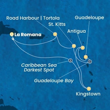 7 дни Доминиканска република, Сейнт Винсент и Гренадини, Антигуа и Барбуда, Гваделупа, Франция, Сейнт Китс и Невис, Британски вирджински острови