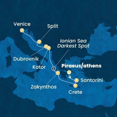 7 дни Гърция, Черна гора, Хърватия, Италия