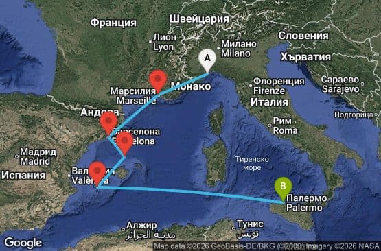 5 дни Италия, Испания, Франция