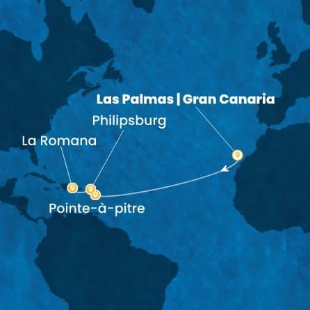 Canary Islands, Antilles, Dominican Republic
