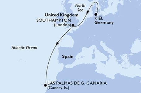 Kiel,Southampton,Las Palmas de G.Canaria