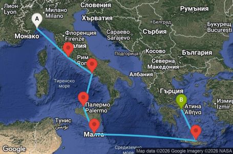 7 дни Италия, Малта, Гърция