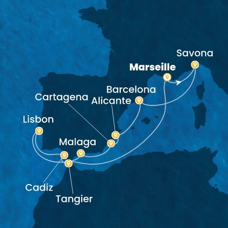France, Italy, Spain, Portugal, Morocco