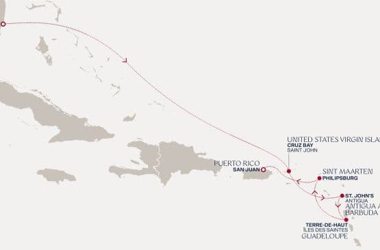 7 дни САЩ, Вирджински острови на САЩ, Антигуа и Барбуда, Гваделупа, Нидерландски Антили, Пуерто Рико