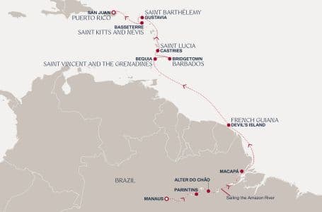 12 дни Сейнт Винсент и Гренадини, Барбадос, Сейнт Лусия, Сен Бертелеми, Сейнт Китс и Невис, Пуерто Рико