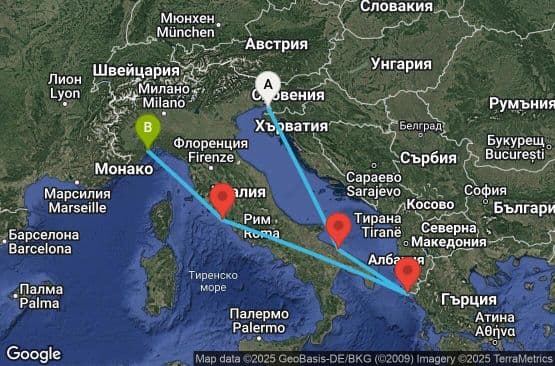 5 дни Италия, Гърция
