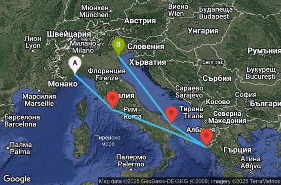 5 дни Италия, Гърция