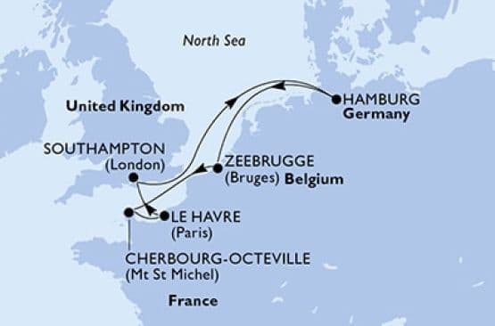 7 дни Германия, Белгия, Франция, Великобритания