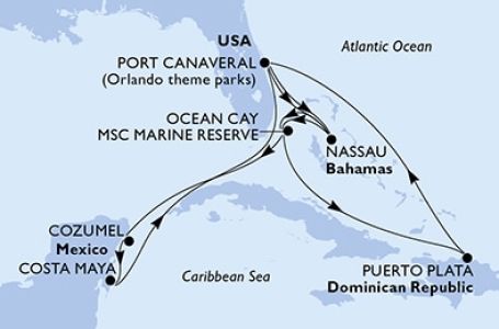 14 дни САЩ, Бахамските острови, Доминиканска република, Мексико