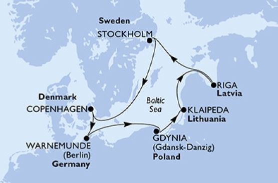 7 дни Германия, Полша, Литва, Латвия, Швеция, Дания