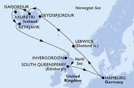 12 дни Германия, Великобритания, Исландия