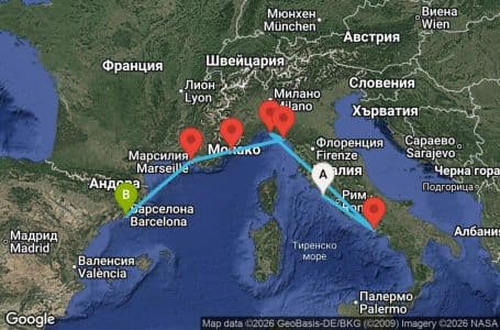 9 дни Италия, Франция, Испания