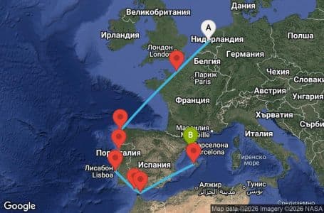 12 дни Нидерландия, Франция, Испания, Португалия, Гибралтар